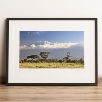 Mount Kilimanjaro Coordinates Poster Print Wall Art