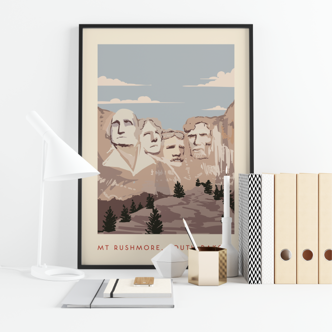 Mount Rushmore Poster Print Wall Art