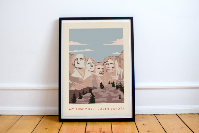 Mount Rushmore Poster Print Wall Art
