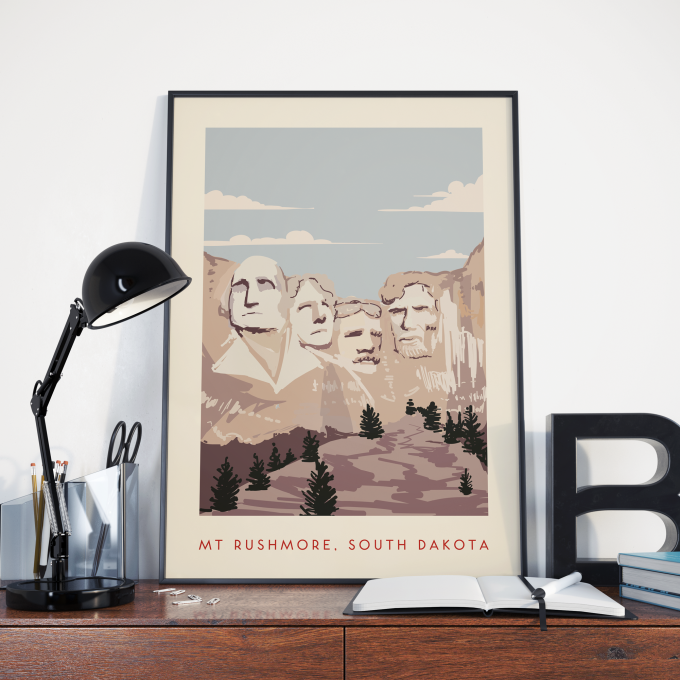 Mount Rushmore Poster Print Wall Art