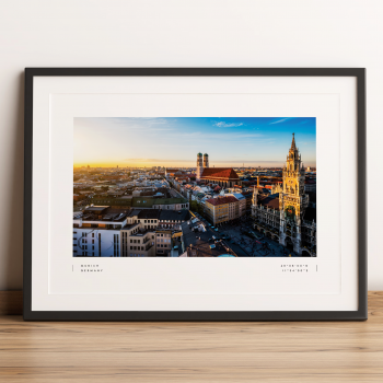 Munich Coordinates Poster Print Wall Art