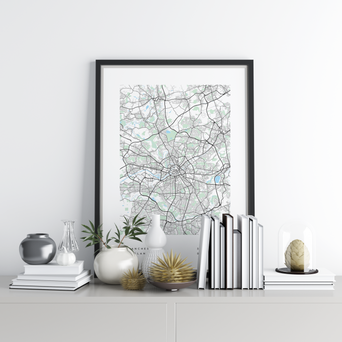 New York Coordinates Map Poster Print Wall Art