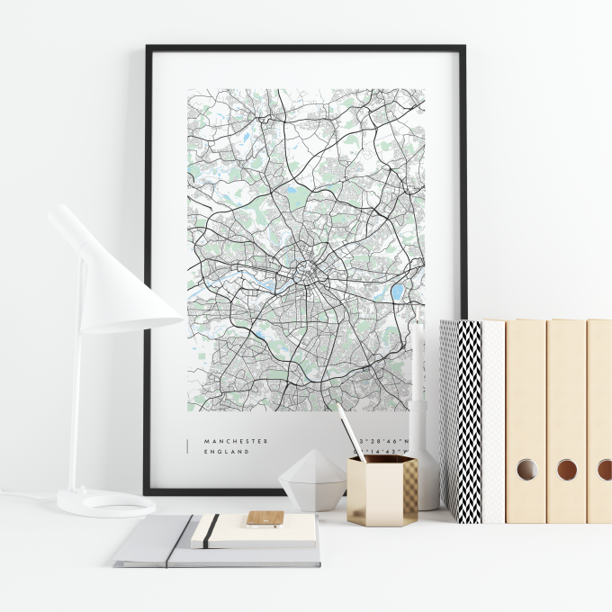 New York Coordinates Map Poster Print Wall Art