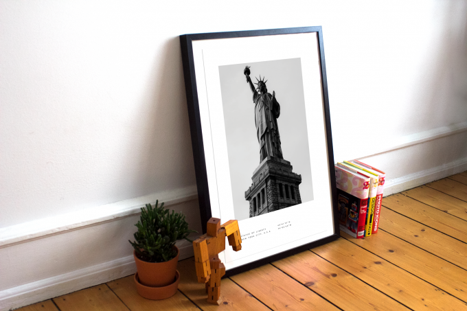 New York Coordinates Poster Print Wall Art