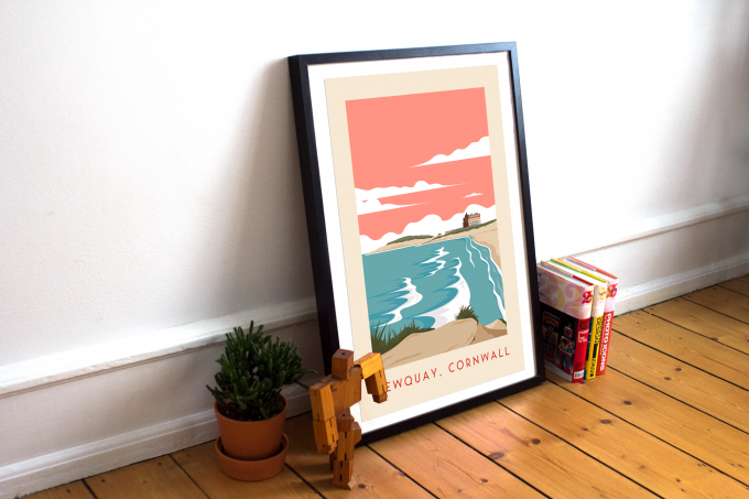 Newquay Poster Print Wall Art