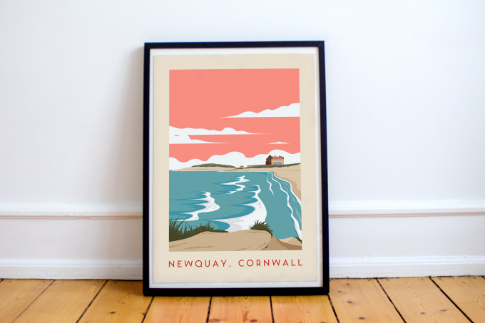 Newquay Poster Print Wall Art