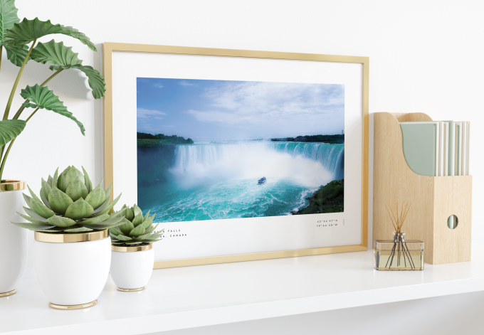 Niagara Falls Coordinates Poster Print Wall Art