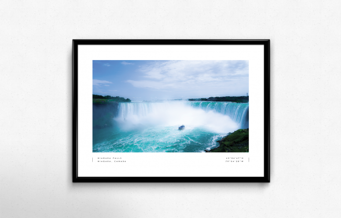 Niagara Falls Coordinates Poster Print Wall Art