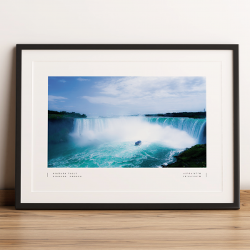 Niagara Falls Coordinates Poster Print Wall Art