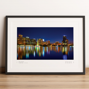 Orlando Coordinates Poster Print Wall Art