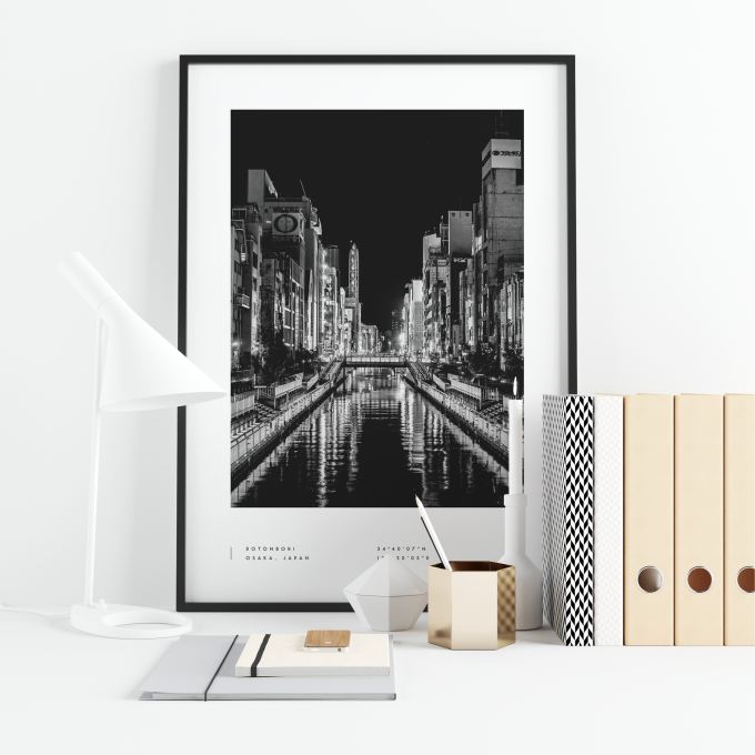 Osaka Coordinates Poster Print Wall Art