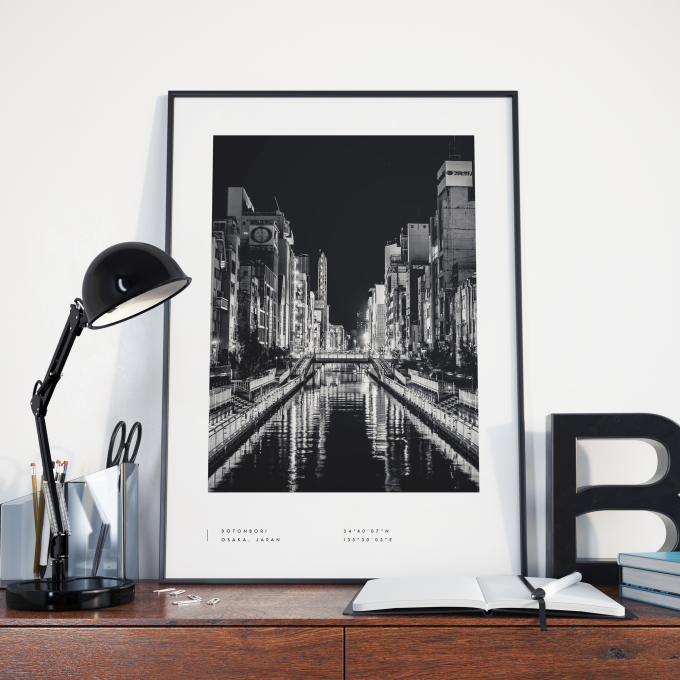 Osaka Coordinates Poster Print Wall Art