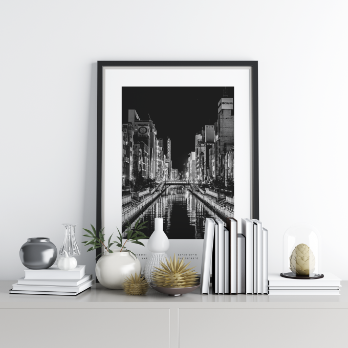 Osaka Coordinates Poster Print Wall Art