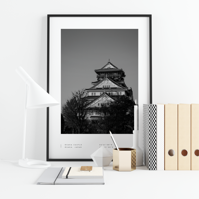 Osaka Coordinates Poster Print Wall Art