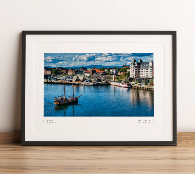 Oslo Coordinates Poster Print Wall Art