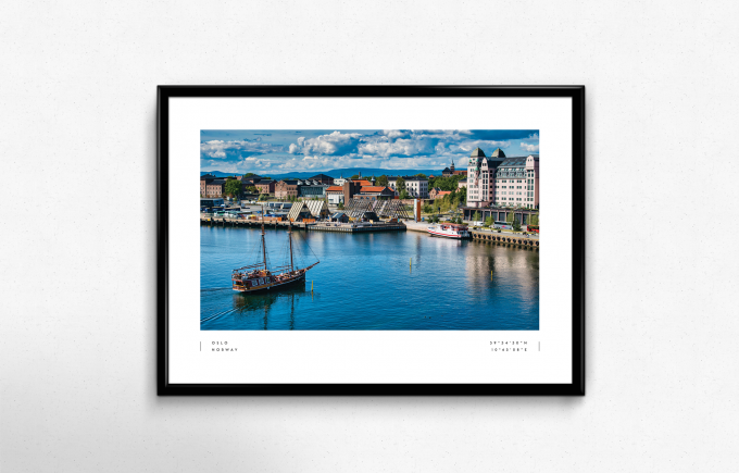 Oslo Coordinates Poster Print Wall Art