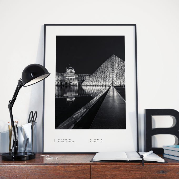 Paris Coordinates Poster Print Wall Art