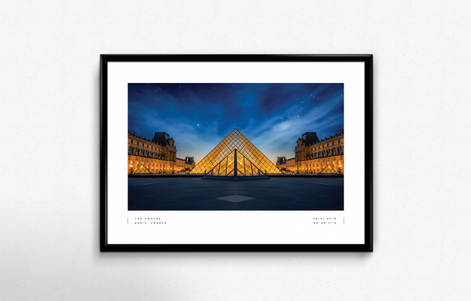 Paris Coordinates Poster Print Wall Art