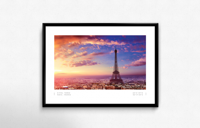 Paris Coordinates Poster Print Wall Art