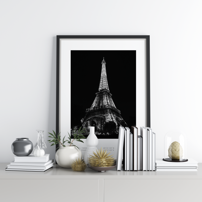 Paris Coordinates Poster Print Wall Art