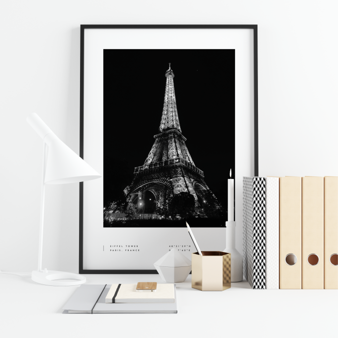 Paris Coordinates Poster Print Wall Art