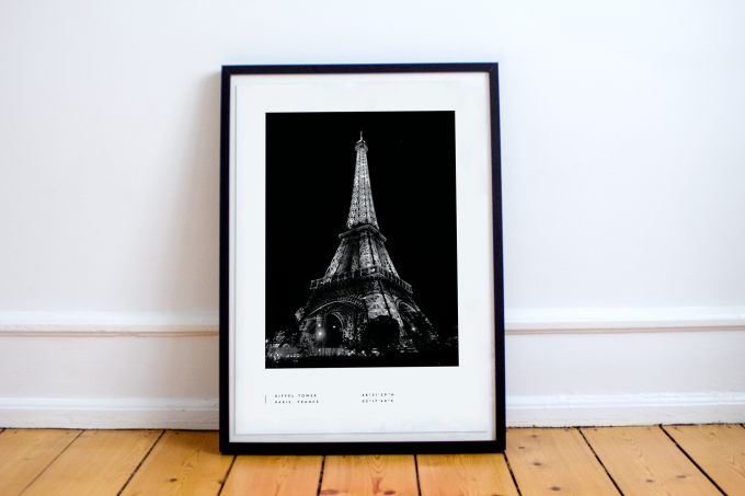 Paris Coordinates Poster Print Wall Art