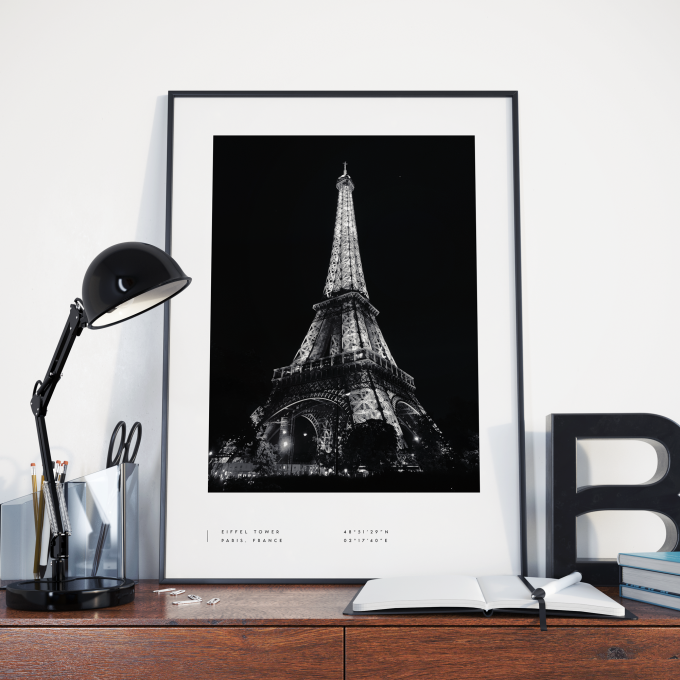 Paris Coordinates Poster Print Wall Art