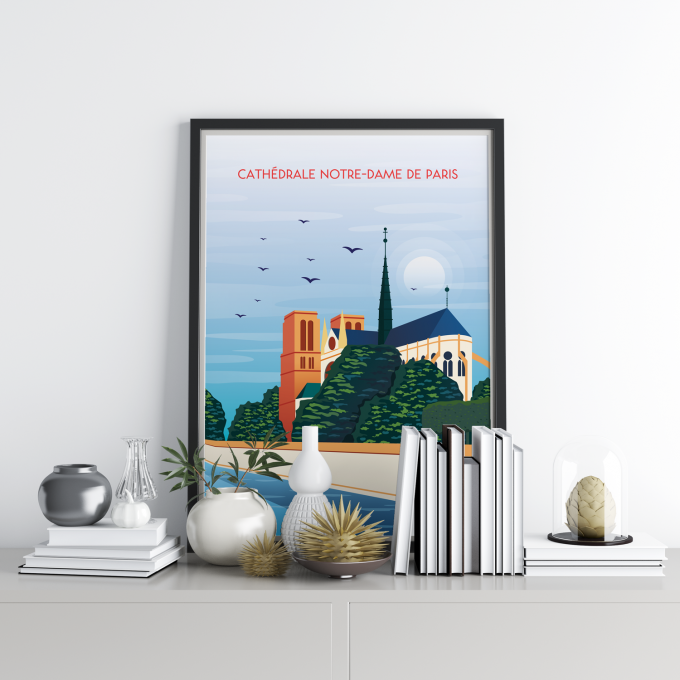 Paris Notre Dame Poster Print Wall Art