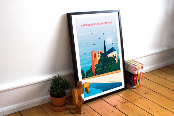 Paris Notre Dame Poster Print Wall Art