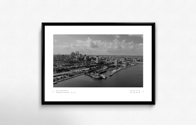 Philadelphia Coordinates Poster Print Wall Art