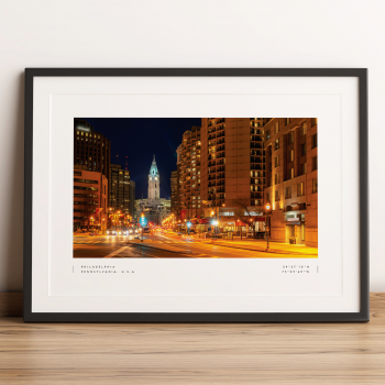 Philadelphia Coordinates Poster Print Wall Art