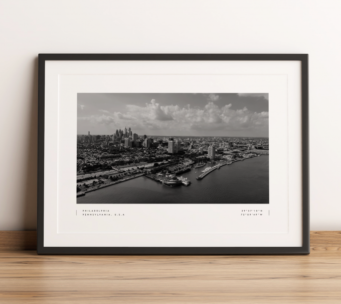 Philadelphia Coordinates Poster Print Wall Art