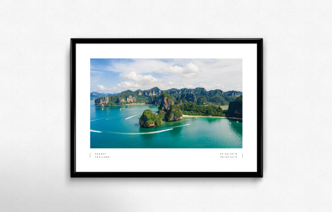 Phuket Coordinates Poster Print Wall Art