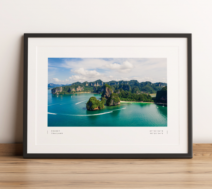 Phuket Coordinates Poster Print Wall Art