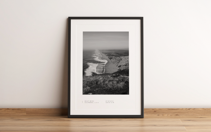 Point Reyes Coordinates Poster Print Wall Art