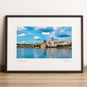 Prague Coordinates Poster Print Wall Art