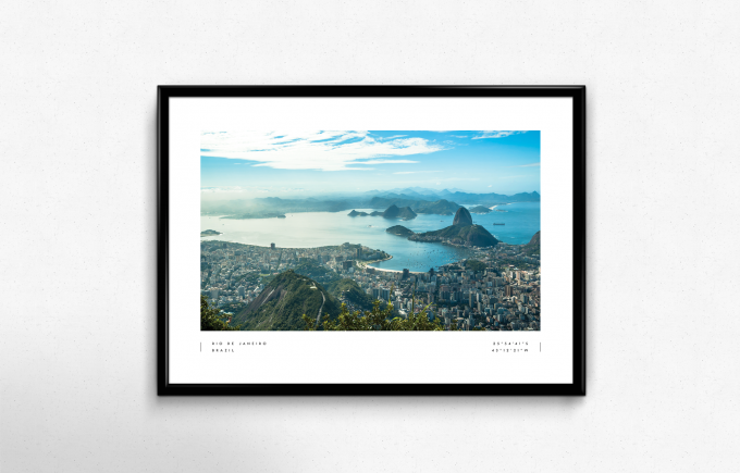 Rio De Janeiro Coordinates Poster Print Wall Art