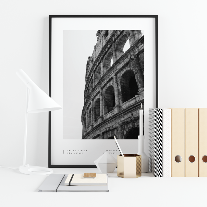 Rome Coordinates Poster Print Wall Art