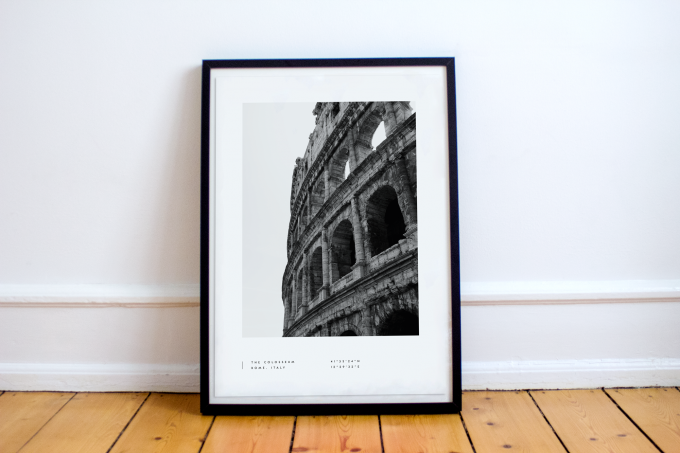 Rome Coordinates Poster Print Wall Art