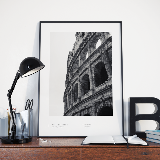 Rome Coordinates Poster Print Wall Art