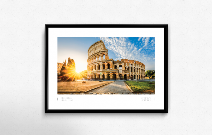 Rome Coordinates Poster Print Wall Art