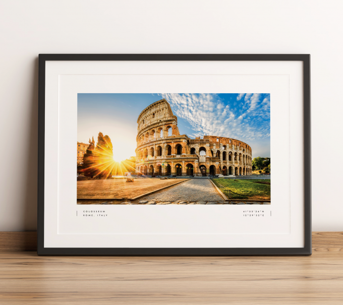 Rome Coordinates Poster Print Wall Art