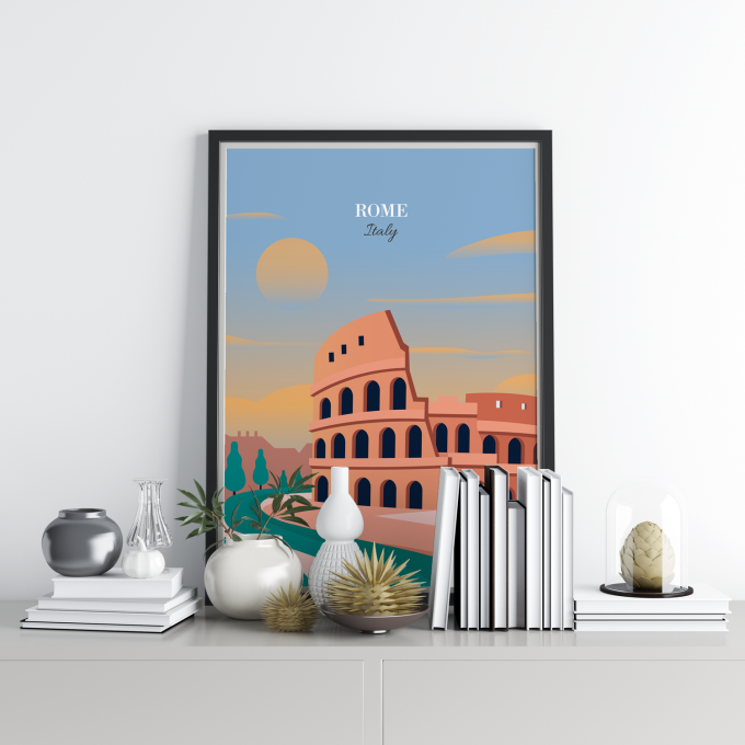 Rome Colosseum Poster Print Wall Art