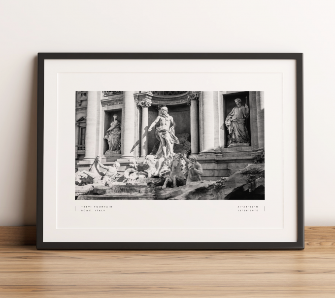 Rome Coordinates Poster Print Wall Art