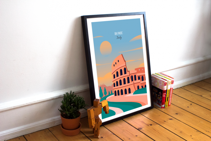 Rome Colosseum Poster Print Wall Art