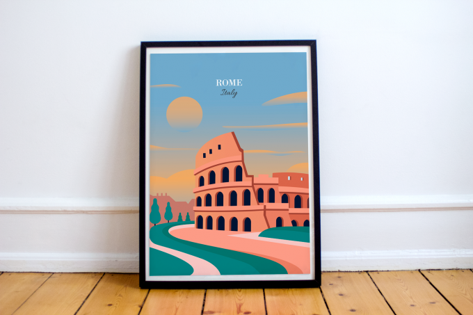 Rome Colosseum Poster Print Wall Art