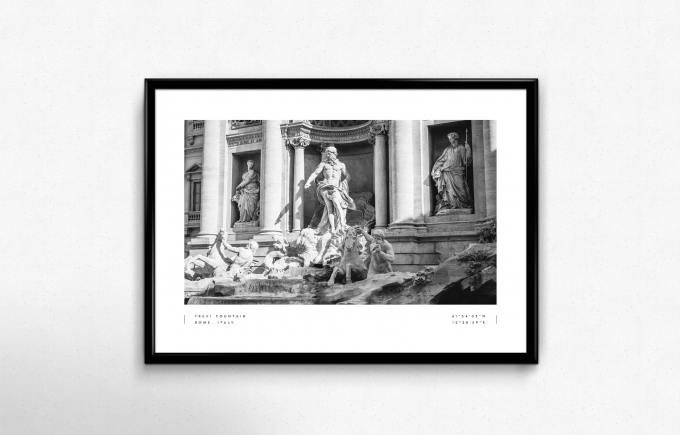 Rome Coordinates Poster Print Wall Art