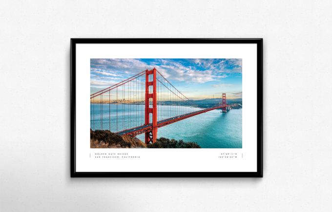 San Francisco Coordinates Poster Print Wall Art