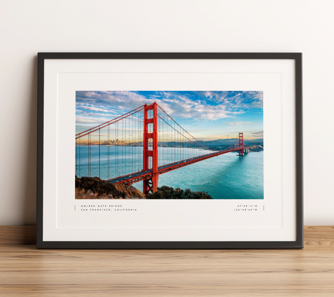 San Francisco Coordinates Poster Print Wall Art