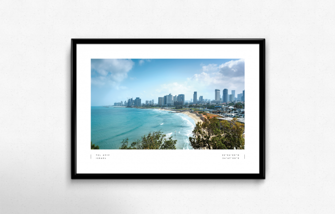 Tel Aviv Coordinates Poster Print Wall Art